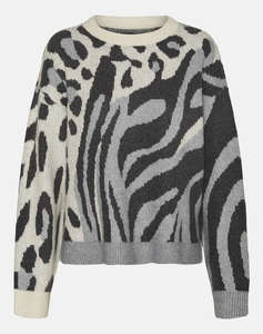 VERO MODA VMKAI LS O-NECK PULLOVER GA BOO