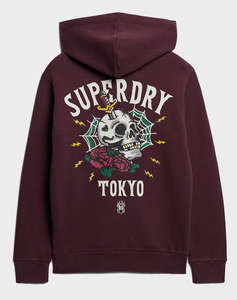 SUPERDRY D1 OVIN TATTOO BACK GRAPHIC LOOSE HOOD HANORAC DE BARBATI