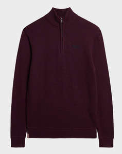 SUPERDRY D2 OVIN ESSENTIAL EMB KNIT HALF ZIP TRICOTAT DE BARBATI