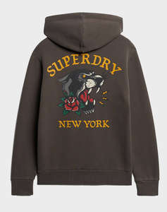 SUPERDRY D1 OVIN TATTOO BACK GRAPHIC LOOSE HOOD HANORAC DE BARBATI