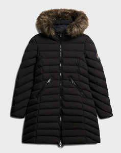 SUPERDRY D2 OVIN FUJI FAUX FUR HOOD MID LENGTH GEACA DE DAMA