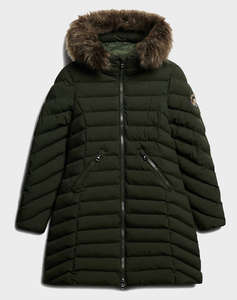 SUPERDRY D2 OVIN FUJI FAUX FUR HOOD MID LENGTH GEACA DE DAMA