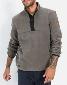 CAMEL Hanorac fleece troyer half button