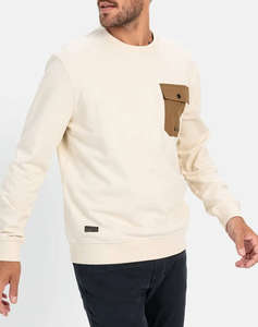 CAMEL Hanorac Crewneck contrast pocket