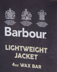 BARBOUR LIGHT WEIGHT JACKET WAX BAR SET DE INTRETINERE