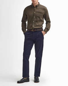 BARBOUR SUEDED SATEEN TAILORED FIT TROUSER PANTALONI