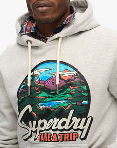 SUPERDRY TRAVEL POSTCARD GRAPHIC HOOD HANORAC DE BARBATI