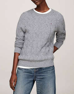 TOMMY HILFIGER SOFT WOOL CABLE C-NK