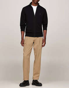 TOMMY HILFIGER PIMA ORG CTN CASHMERE ZIP THRU