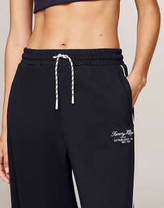 TOMMY HILFIGER SCRIPT GRAPHIC WIDE LEG PANT