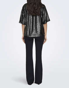 ONLY ONLFIONA SS SEQUINS TEE WVN