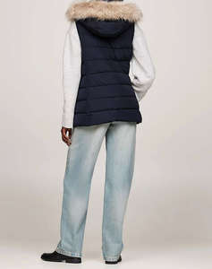 TOMMY HILFIGER HERITAGE DOWN TYRA VEST WITH FUR