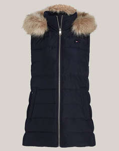 TOMMY HILFIGER HERITAGE DOWN TYRA VEST WITH FUR