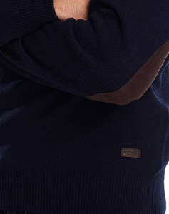 BARBOUR ESSENTIAL PATCH CREW NECK SWEATER TRICOTAT