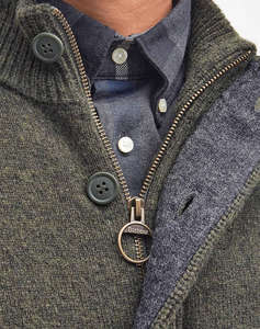 BARBOUR ESSENTIAL PATCH ZIP THROUGH KNITTED JUMPER