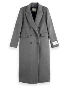 SCOTCH&SODA DOUBLE BREASTED TAILORED WOOL BLEND COAT