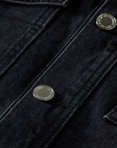 SCOTCH&SODA WORKED OUT BLACK CARGO DENIM JACKET WITH BELT