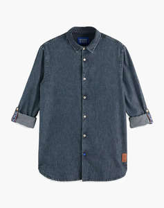 SCOTCH&SODA WASHED BLACK DENIM SHIRT