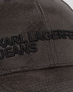 KARL LAGERFELD JEANS CRACKED AOP LOGO CAP