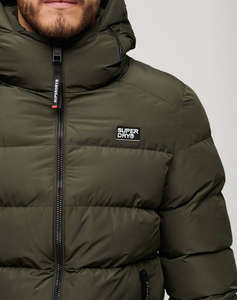 SUPERDRY D2 SDCD HOODED SPORTS PUFFER JACKET GEACA DE BARBATI