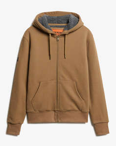 SUPERDRY D2 OVIN BORG LINED ZIPHOOD HANORAC DE BARBATI