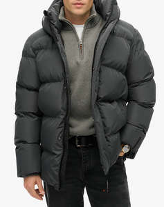 SUPERDRY D2 SDCD HOODED 5 BAFFLE SPORTS PUFFER GEACA DE BARBATI