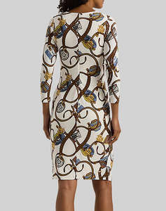 LAUREN RALPH LAUREN KAIMIS-3/4 SLEEVE-DAY DRESS