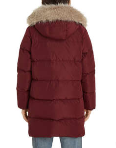 TOMMY HILFIGER MW DOWN REG COAT WITH FUR