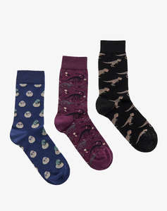 WALK UNISEX DINOS COTTON SOCKS 3-PACK