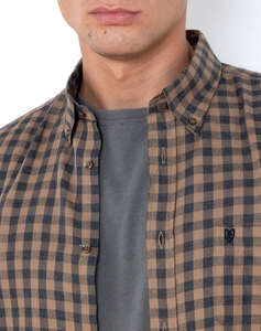 THE BOSTONIANS CAMASA MAVERICK TWILL REGULAR FIT MedCheck TWILL Button-down Regular FIT