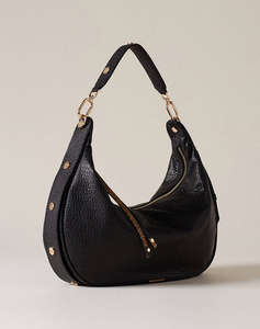 BORBONESE BORBONESE HOBO BAG LEATHER,PL ITAL.ORIGIN (Dimensiuni: 36 x 22 x 9 cm.)