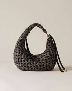 BORBONESE BORBONESE HOBO BAG PL,LEATHER,NY,EL ITAL.ORIGIN (Dimensiuni: 24 x 15 x 10 cm.)