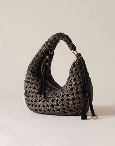 BORBONESE BORBONESE HOBO BAG PL,LEATHER,NY,EL ITAL.ORIGIN (Dimensiuni: 24 x 15 x 10 cm.)