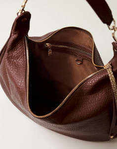 BORBONESE BORBONESE HOBO BAG LEATHER,PL ITAL.ORIGIN (Dimensiuni: 36 x 22 x 9 cm.)