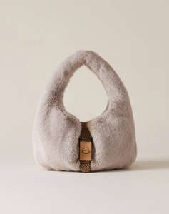 BORBONESE BORBONESE HOBO BAG LEATHER,PL ITAL.ORIGIN (Dimensiuni: 26 x 17 x 7 cm.)