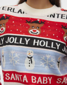 VERO MODA VMHOLLY JOLLYFLAKES LS O-NECK PULL.XMAS