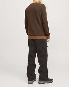 JACK&JONES JJEGLOBE KNIT CREW NECK NOOS