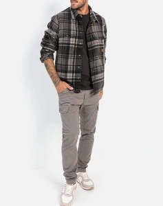 CAMEL CAMASA Overshirt Μ.Μ. Heavy flannel check