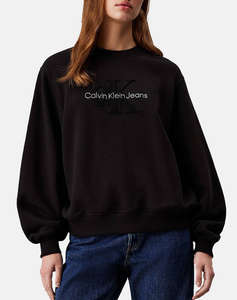 CALVIN KLEIN CHENILLE MONOLOGO CREWNECK