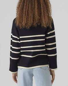 VERO MODA VMSABA LS O-NECK STRIPE PULLOVER GA NOOS