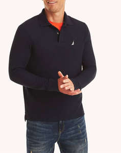 NAUTICA BLUZA POLO MM LS DECK POLO_SUSTAINABLE