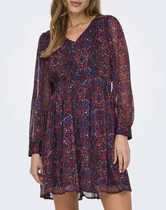 ONLY ONLSONIA LIFE L/S V-NECK DRESS PTM