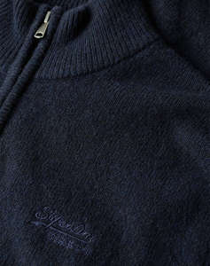 SUPERDRY D2 OVIN ESSENTIAL EMB KNIT HALF ZIP TRICOTAT DE BARBATI