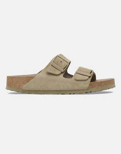 BIRKENSTOCK S25 LEATHER ARIZONA SFB LEVE FADED KHAKI 35 - 46 NARROW SEASONAL INCALTAMINTE UNISEX