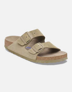 BIRKENSTOCK S25 LEATHER ARIZONA SFB LEVE FADED KHAKI 35 - 46 NARROW SEASONAL INCALTAMINTE UNISEX