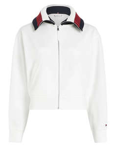 TOMMY HILFIGER REG SPLIT GLOBAL STRIPE ZIP UP