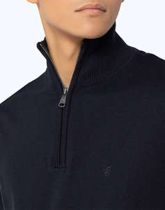 THE BOSTONIANS TRICOTAT DE BUMBAC HALF-ZIP REGULAR FIT