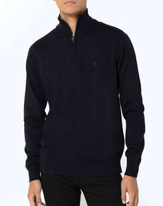 THE BOSTONIANS TRICOTAT DE BUMBAC HALF-ZIP REGULAR FIT