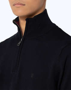 THE BOSTONIANS TRICOTAT DE BUMBAC HALF-ZIP REGULAR FIT