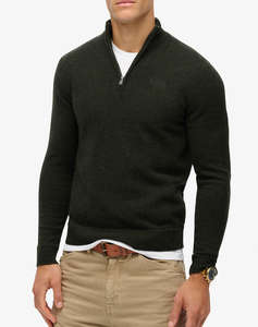 SUPERDRY D2 OVIN ESSENTIAL EMB KNIT HALF ZIP TRICOTAT DE BARBATI